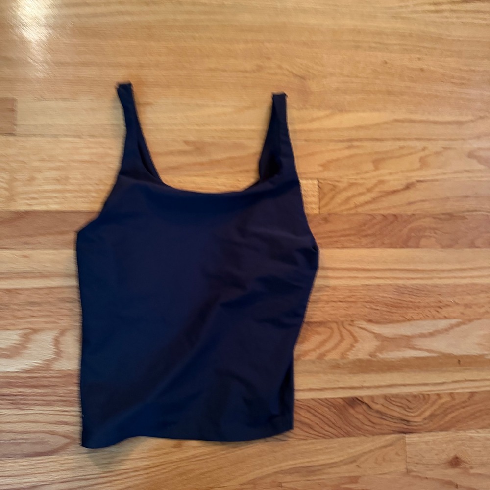 Old Navy Active Powersoft Shelf Bra Tank Top Large Navy Purple Light Support